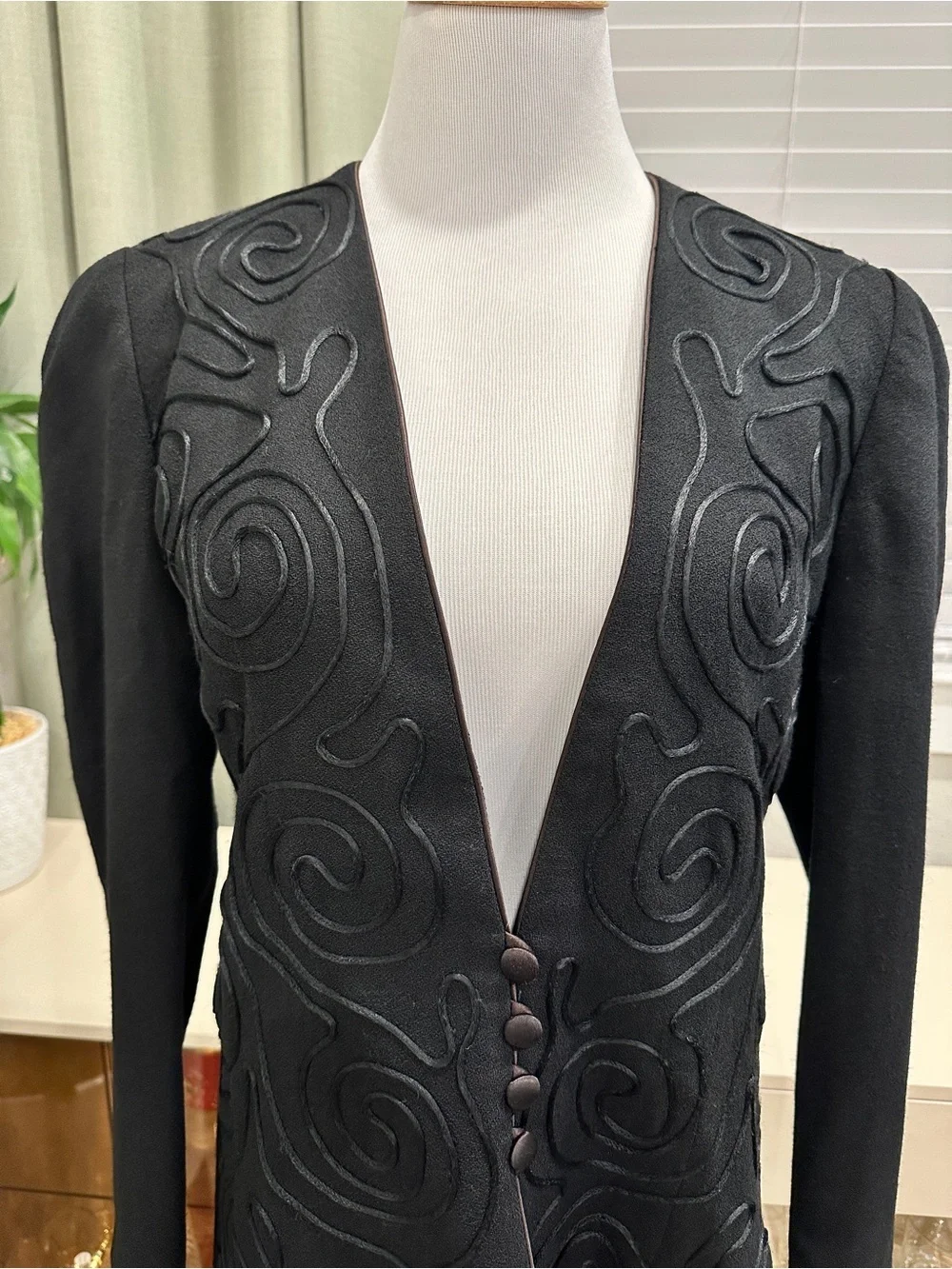 Vintage Christian Dior Evening Wool Jacket/Collarless Blazer